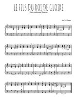 Téléchargez l'arrangement pour piano de la partition de chant-de-noel-le-fils-du-roi-de-gloire en PDF